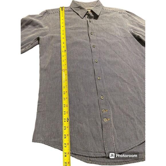 Hugo Boss Orange Mens Size M Blue  White Stripes Long Sleeve‎ - Picture 9 of 10
